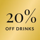 20% off drinks