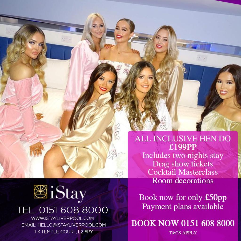 All Inclusive Hen Do at iStay Liverpool